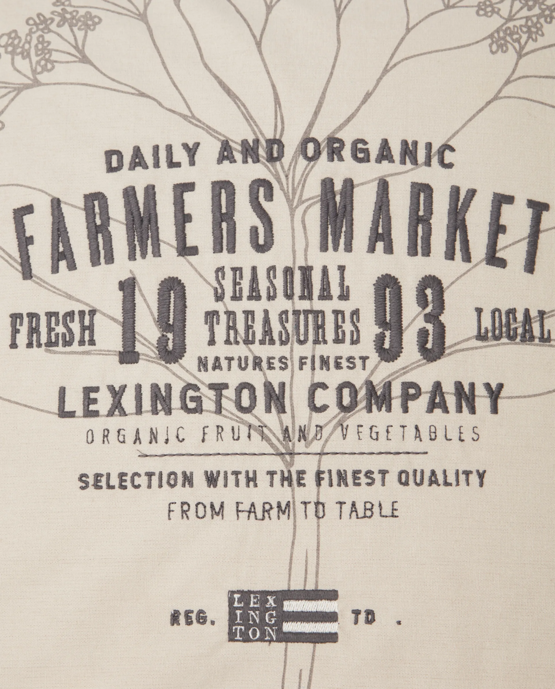 Funda de cojín Farmers Market 50x50 cm, Beige Lexington