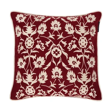 Funda de cojín Flower Embroidered Wool Mix 50x50 cm - Red-Light beige - Lexington