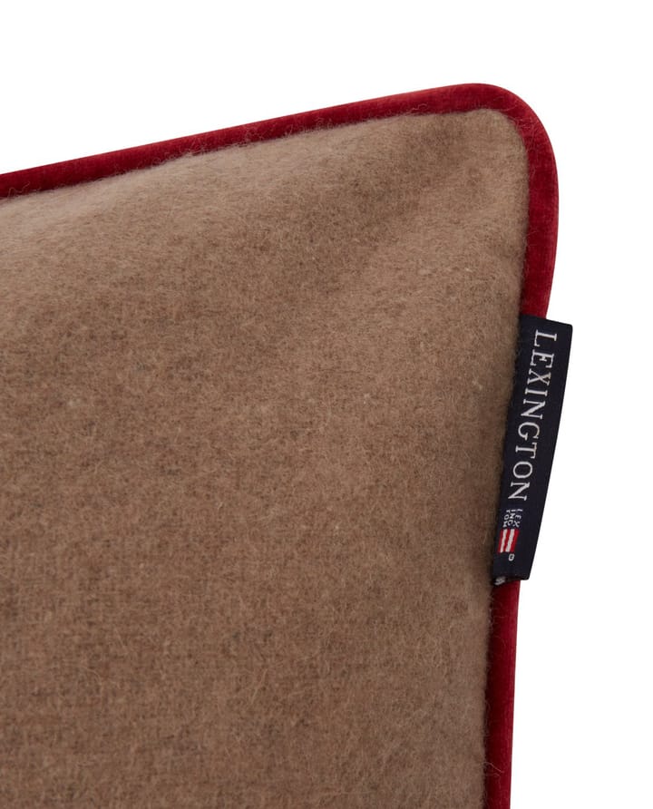 Funda de cojín Fresh Snow Ski Lift Wool Mix 50x50 cm, Beige-white-red Lexington
