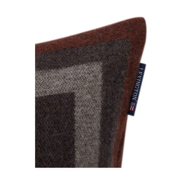 Funda de cojín Graphic Recycled Wool 50x50 cm - Dark gray-white-brown - Lexington