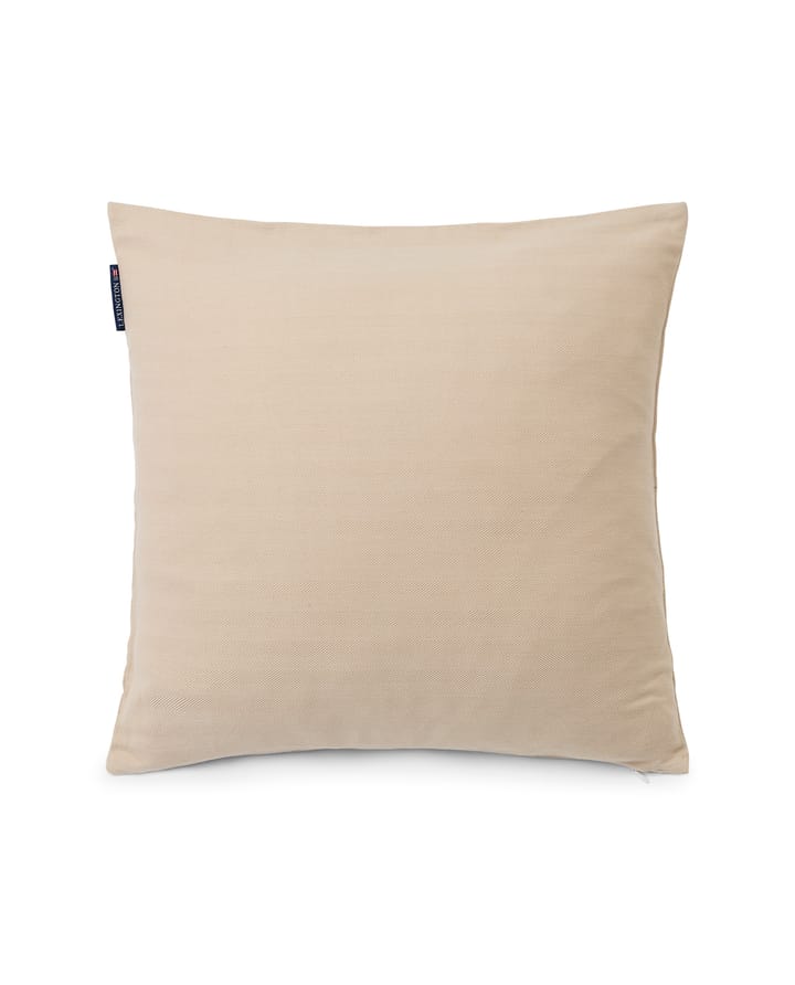 Funda de cojín Herringbone Cotton Flanell 50x50 cm, Light beige Lexington