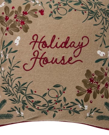 Funda de cojín Holiday House mezcla de lana 50x50 cm - Beige-multi - Lexington