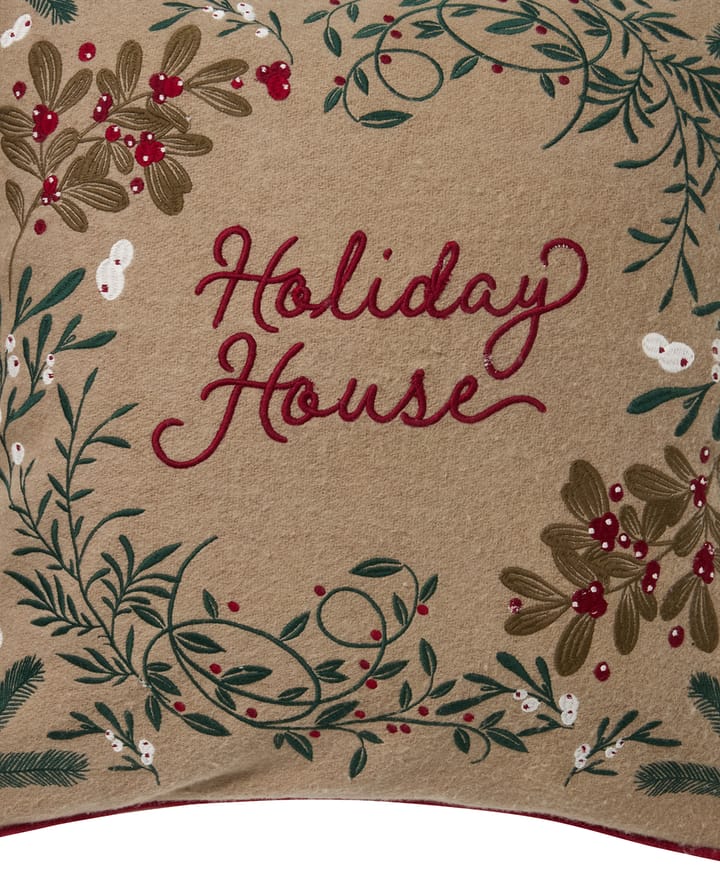 Funda de cojín Holiday House mezcla de lana 50x50 cm, Beige-multi Lexington
