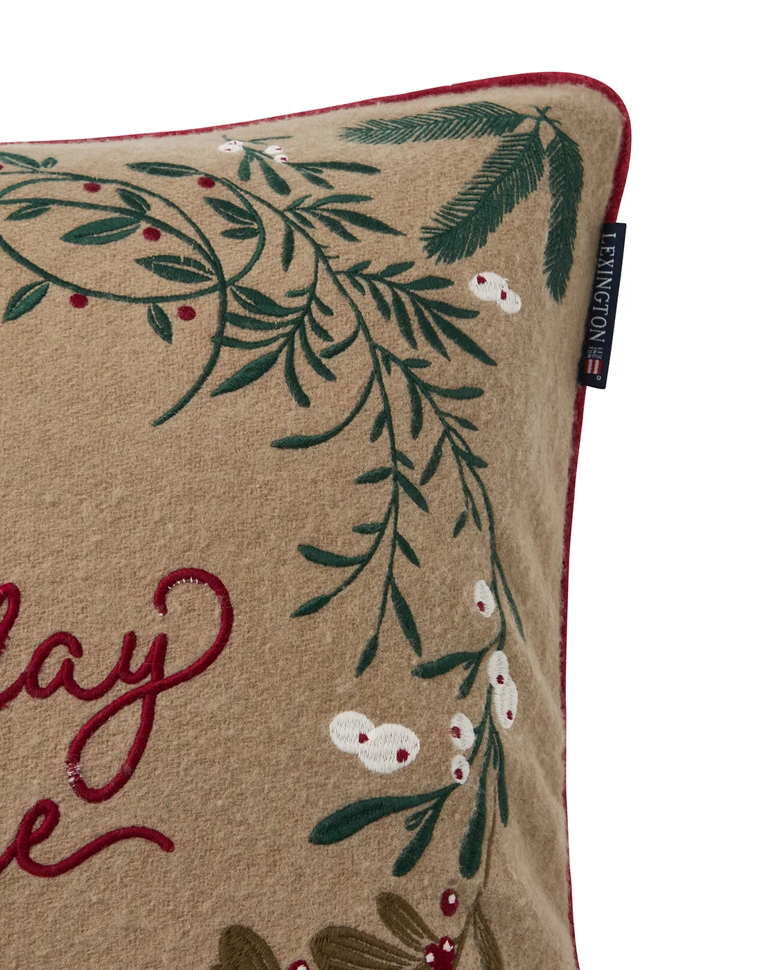 Funda de cojín Holiday House mezcla de lana 50x50 cm, Beige-multi Lexington