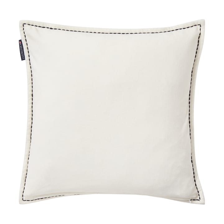 Funda de cojín House de algodón aterciopelado ecológico 50x50 cm, White-multi Lexington