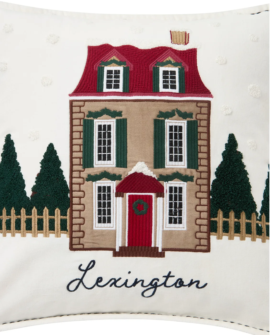 Funda de cojín House de algodón aterciopelado ecológico 50x50 cm, White-multi Lexington