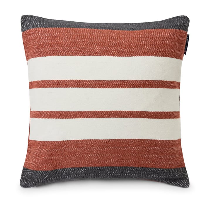 Funda de cojín Irreamarilloar Striped Cotton 50x50 cm, Copper-gray Lexington