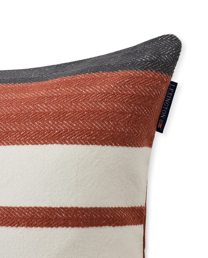 Funda de cojín Irreamarilloar Striped Cotton 50x50 cm, Copper-gray Lexington