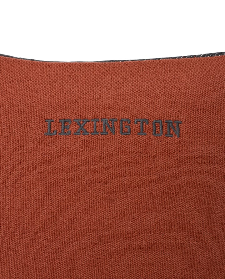 Funda de cojín Irreamarilloar Striped Cotton 50x50 cm, Copper-gray Lexington