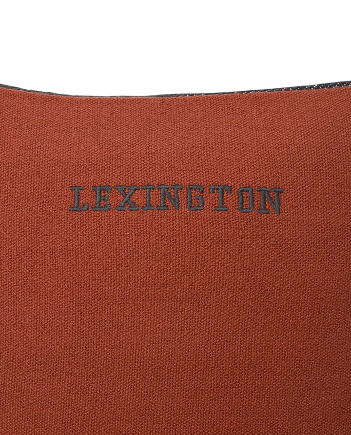 Funda de cojín Irreamarilloar Striped Cotton 50x50 cm - Copper-gray - Lexington