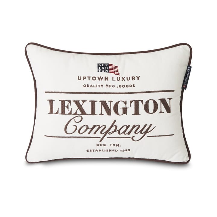 Funda de cojín Lexington Logo Twill 30x40 cm - blanco - Lexington