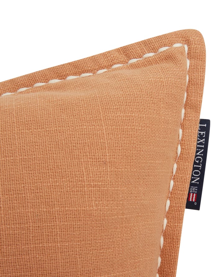 Funda de cojín Life's A Beach Embroidered 50x50 cm, Beige-blanco Lexington