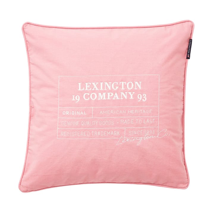 Funda de cojín Logo Organic Cotton Canvas 50x50 cm - Pink - Lexington