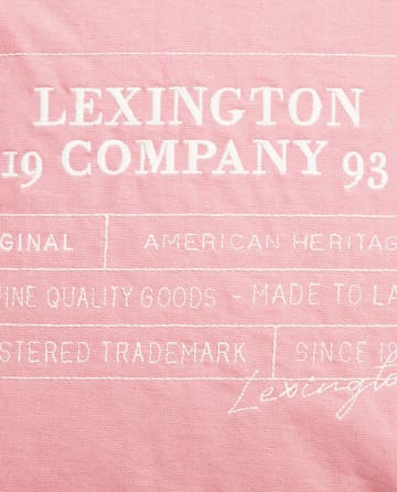 Funda de cojín Logo Organic Cotton Canvas 50x50 cm - Pink - Lexington