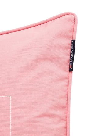 Funda de cojín Logo Organic Cotton Canvas 50x50 cm - Pink - Lexington