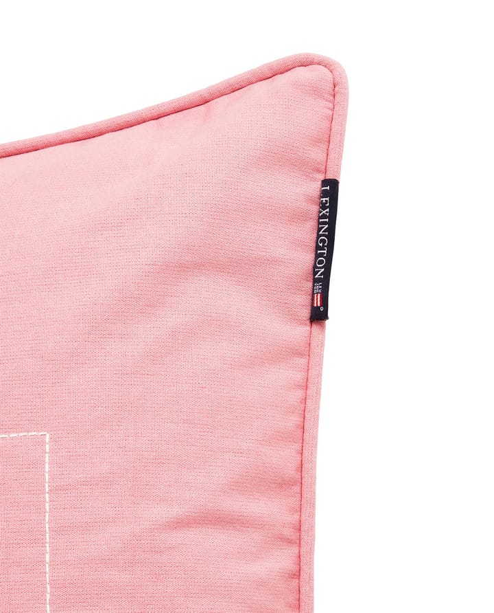 Funda de cojín Logo Organic Cotton Canvas 50x50 cm, Pink Lexington
