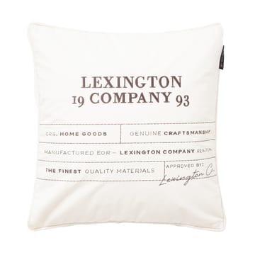 Funda de coj�ín Logo Organic Cotton Canvas 50x50 cm - White - Lexington
