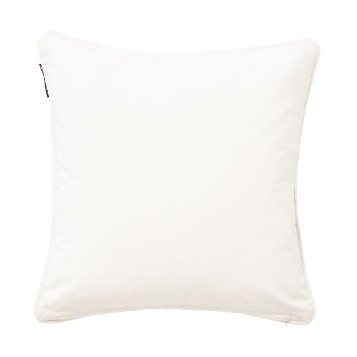 Funda de cojín Logo Organic Cotton Canvas 50x50 cm, White Lexington
