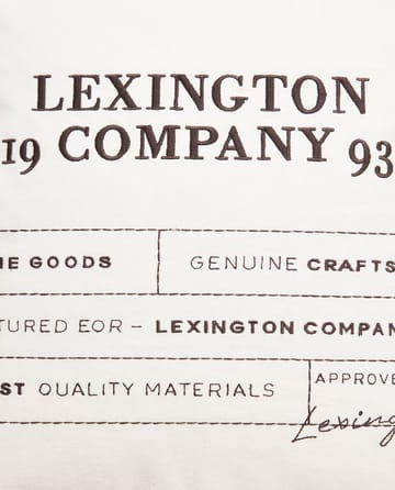 Funda de cojín Logo Organic Cotton Canvas 50x50 cm - White - Lexington