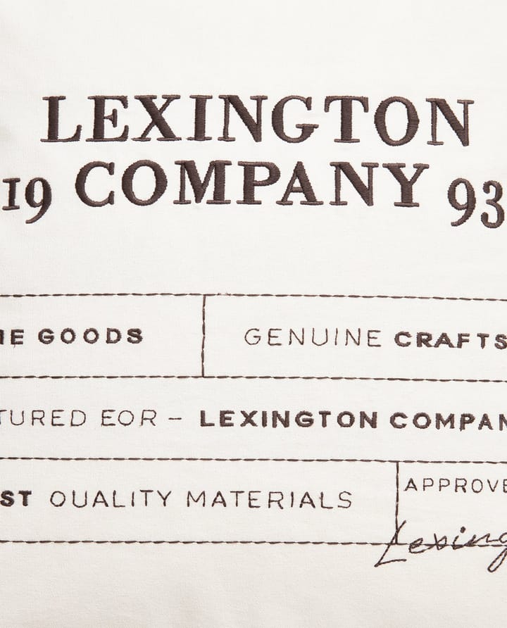 Funda de cojín Logo Organic Cotton Canvas 50x50 cm - White - Lexington