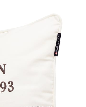 Funda de cojín Logo Organic Cotton Canvas 50x50 cm - White - Lexington