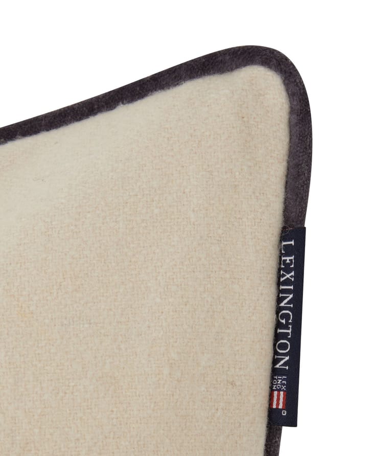 Funda de cojín Merry Christmas Wool Mix 50x50 cm, White-green-beige Lexington