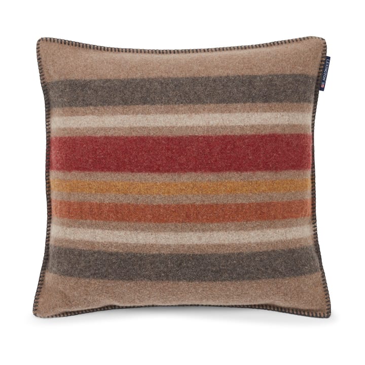 Funda de cojín Multi Striped Recycled Wool 50x50 cm - Mid brown-multi - Lexington