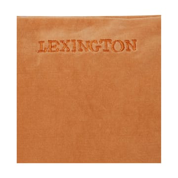 Funda de cojín Patched Organic Cotton Velvet 50x50 cm - Mustard-light beige - Lexington