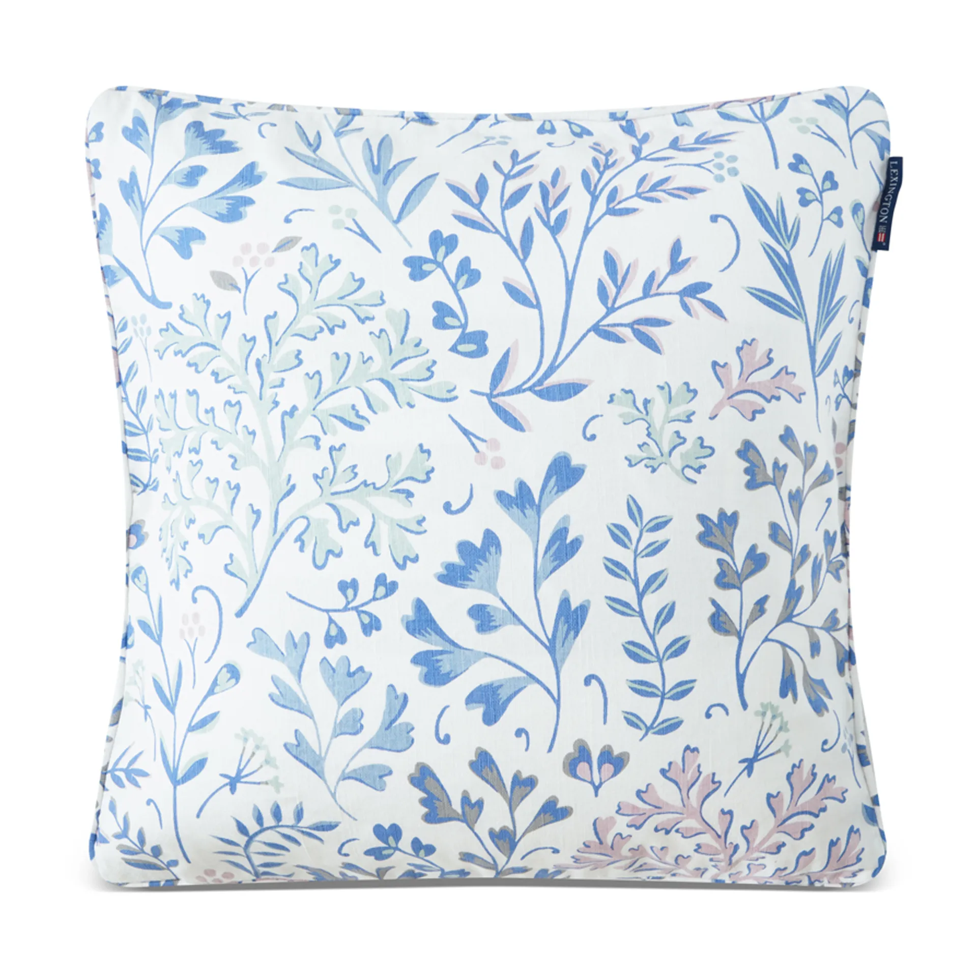 Funda de cojín Printed Flowers 50x50 cm, azul Lexington