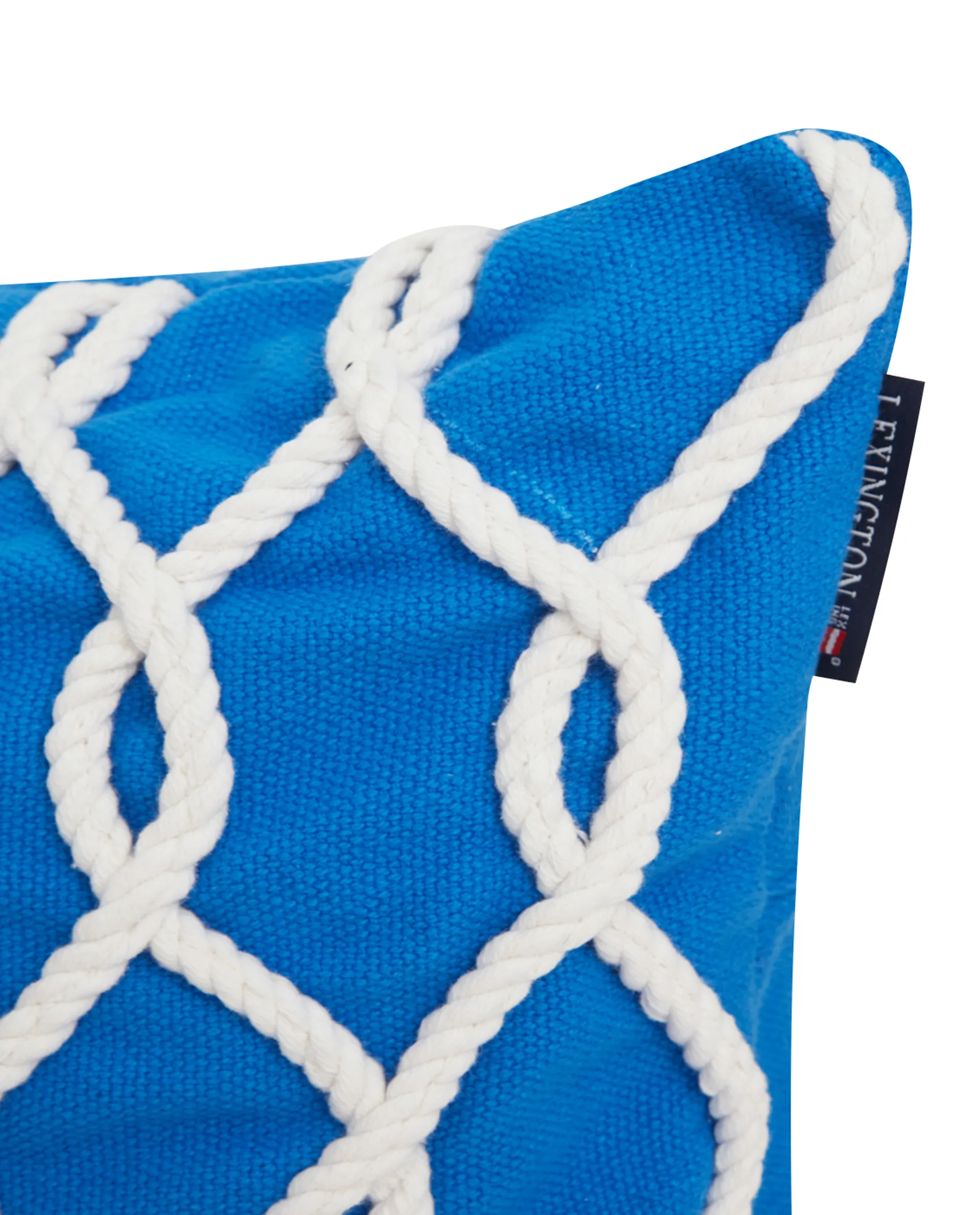 Funda de cojín Rope Deco Canvas 50x50 cm, Azul-blanco Lexington
