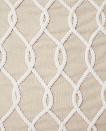 Funda de cojín Rope Deco Canvas 50x50 cm - Beige claro-blanco - Lexington