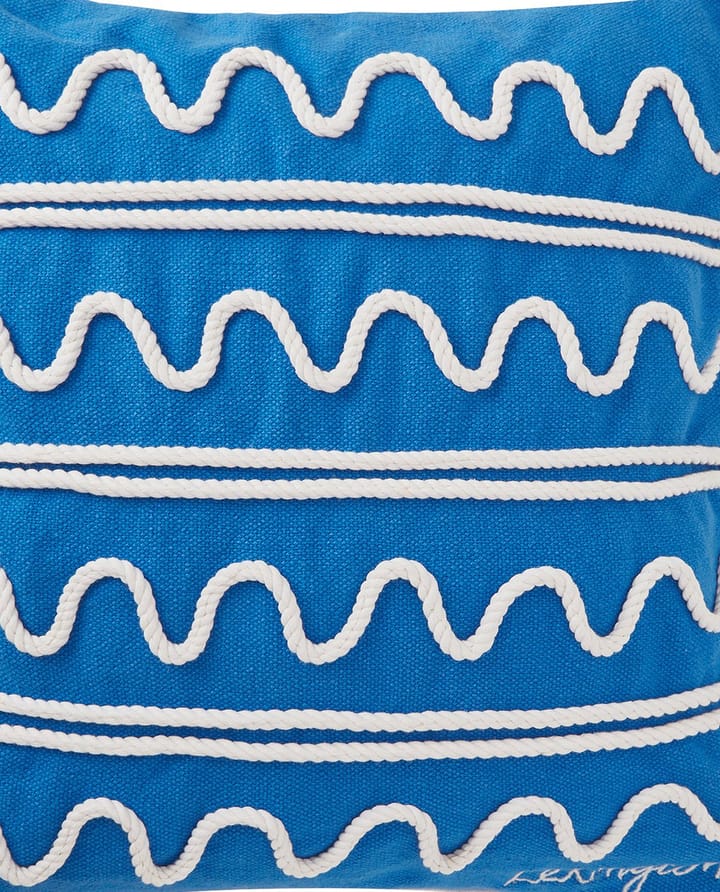 Funda de cojín Rope Wave Cotton Canvas 50x50 cm, Blue Lexington