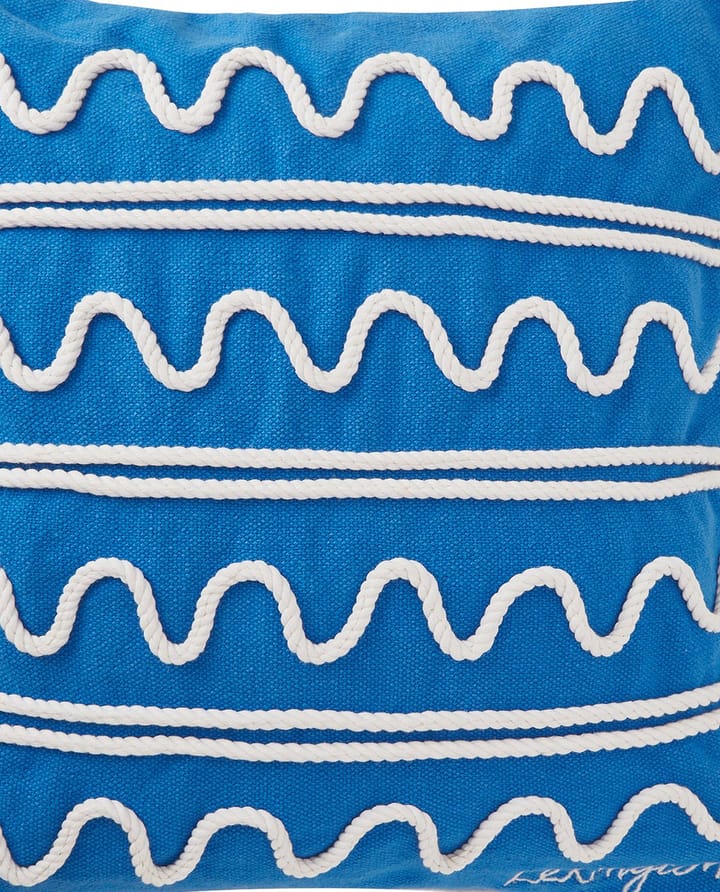 Funda de cojín Rope Wave Cotton Canvas 50x50 cm - Blue - Lexington