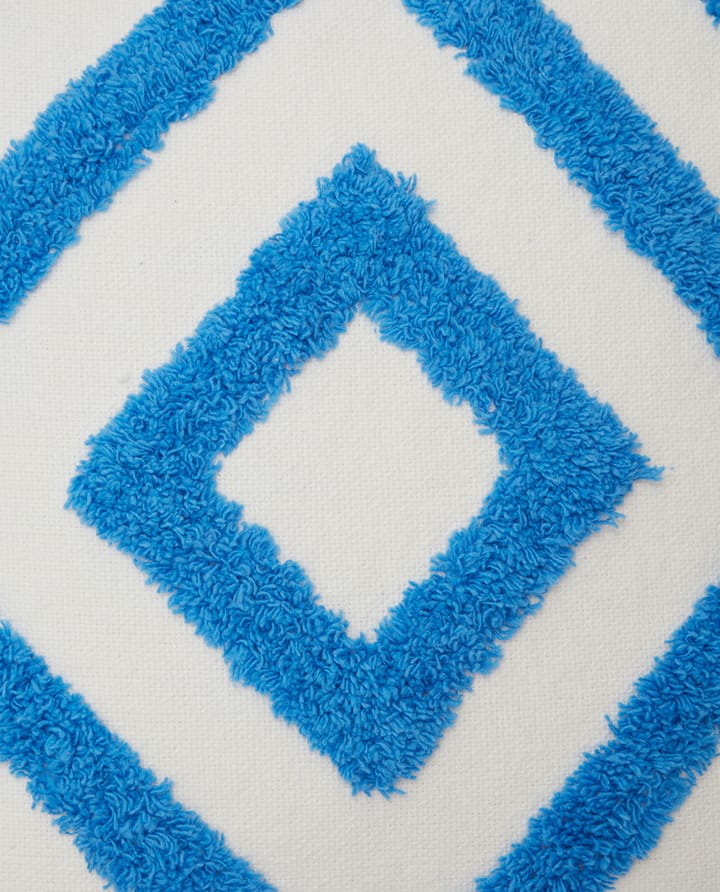 Funda de cojín Rug Graphic Canvas 50x50 cm, Azul-blanco Lexington