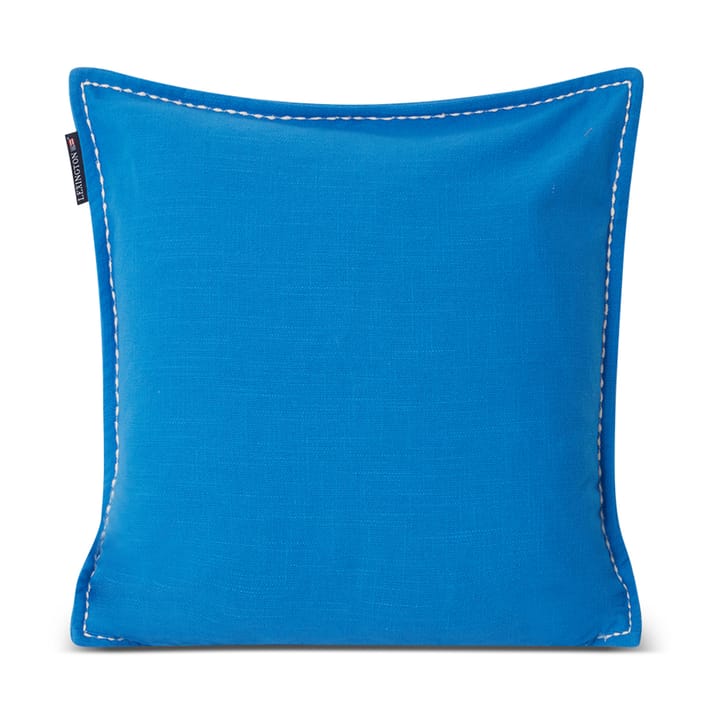 Funda de cojín Sea Sand Salt Logo Embroidered 50x50 cm, Azul-blanco Lexington