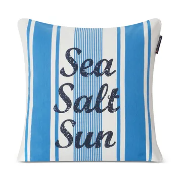 Funda de cojín Striped Sea Salt Sun 50x50 cm - Azul-blanco - Lexington