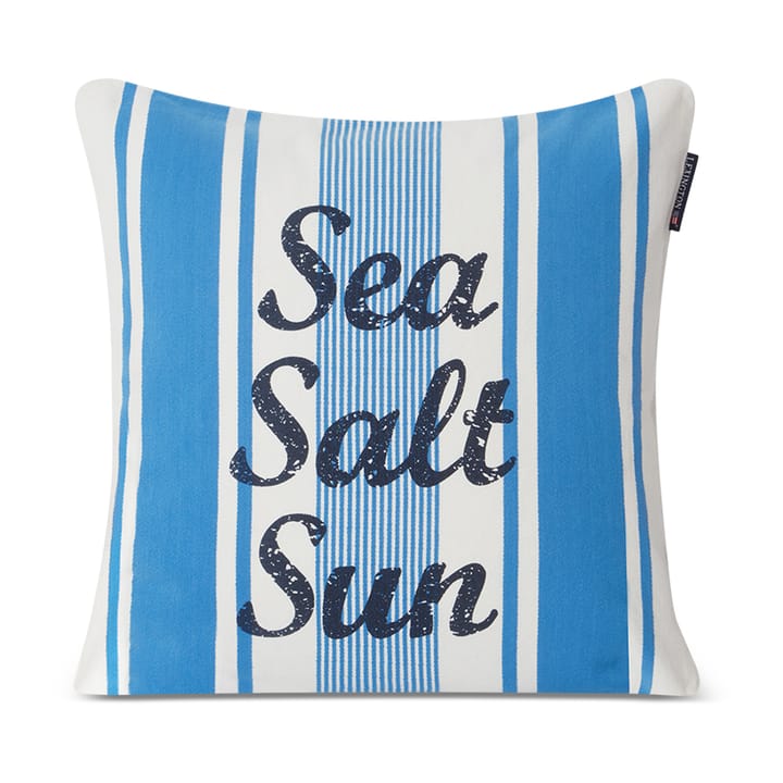 Funda de cojín Striped Sea Salt Sun 50x50 cm - Azul-blanco - Lexington