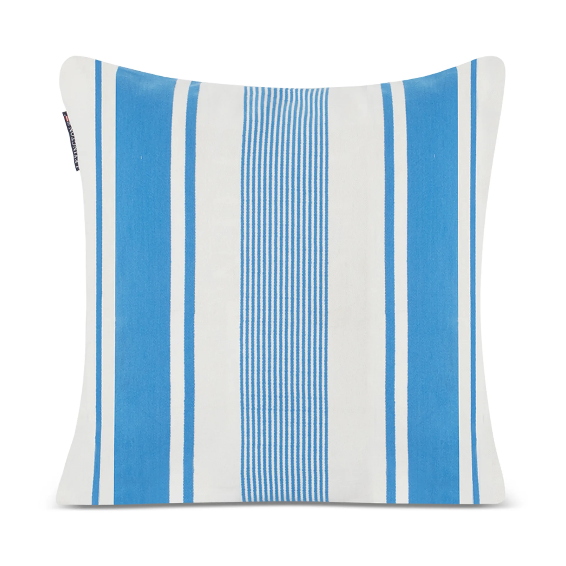 Funda de cojín Striped Sea Salt Sun 50x50 cm, Azul-blanco Lexington
