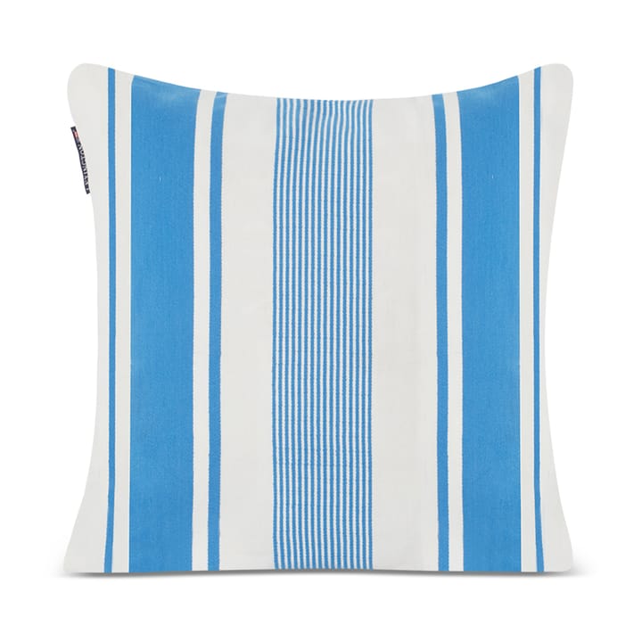 Funda de cojín Striped Sea Salt Sun 50x50 cm, Azul-blanco Lexington