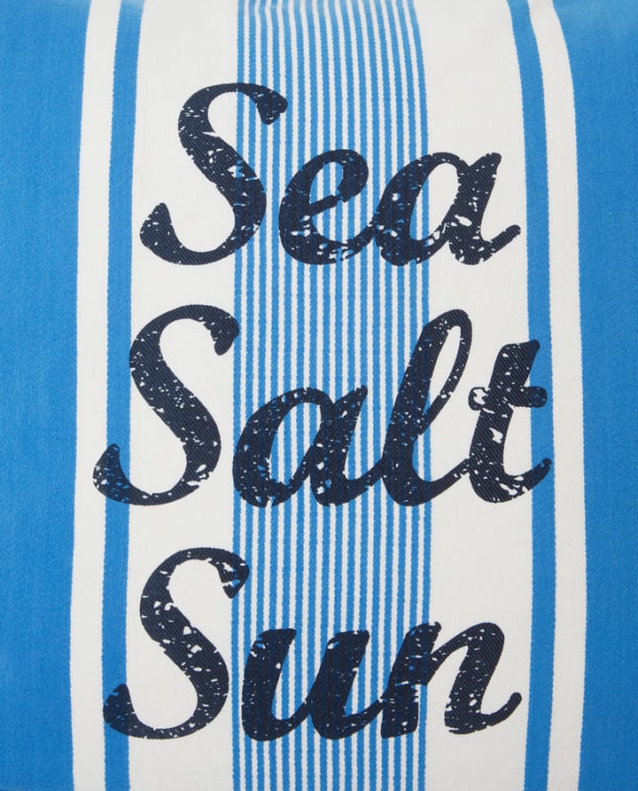 Funda de cojín Striped Sea Salt Sun 50x50 cm, Azul-blanco Lexington
