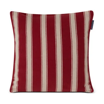 Funda de cojín Structure Striped Linen Cotton 50x50 cm - Rojo-beige - Lexington