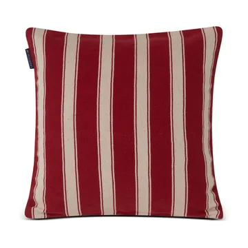 Funda de cojín Structure Striped Linen Cotton 50x50 cm - Rojo-beige - Lexington