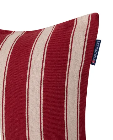 Funda de cojín Structure Striped Linen Cotton 50x50 cm - Rojo-beige - Lexington