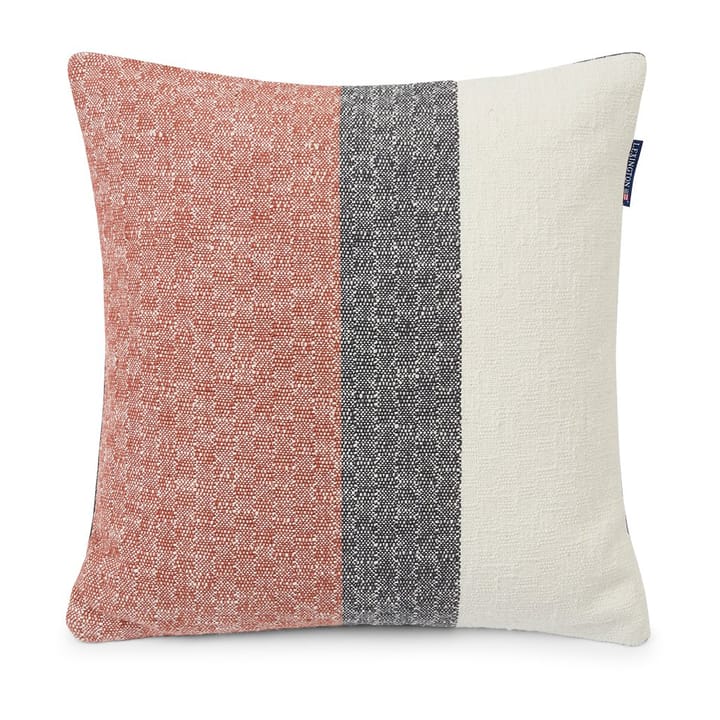 Funda de cojín Vertical Striped Cotton 50x50 cm - Copper-gray - Lexington
