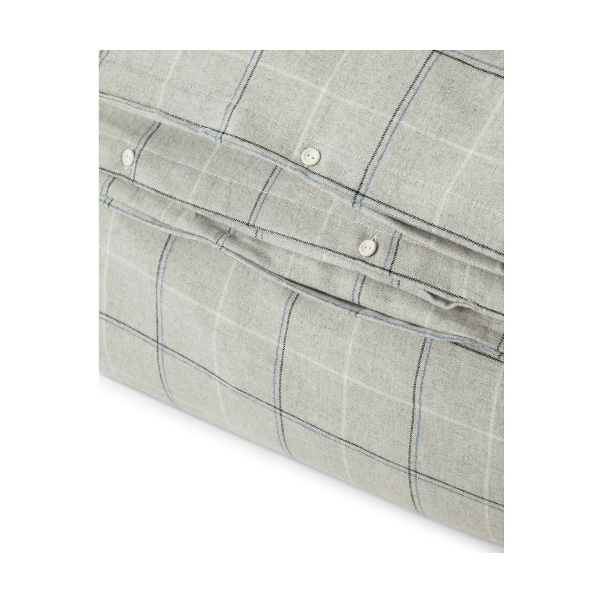 Funda nórdica Checked Cotton Flannel 150x210 cm, Light gray-dove Lexington