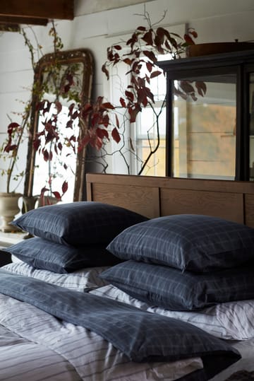 Funda nórdica Checked Pinpoint Oxford 150x210 cm - Dove - Lexington