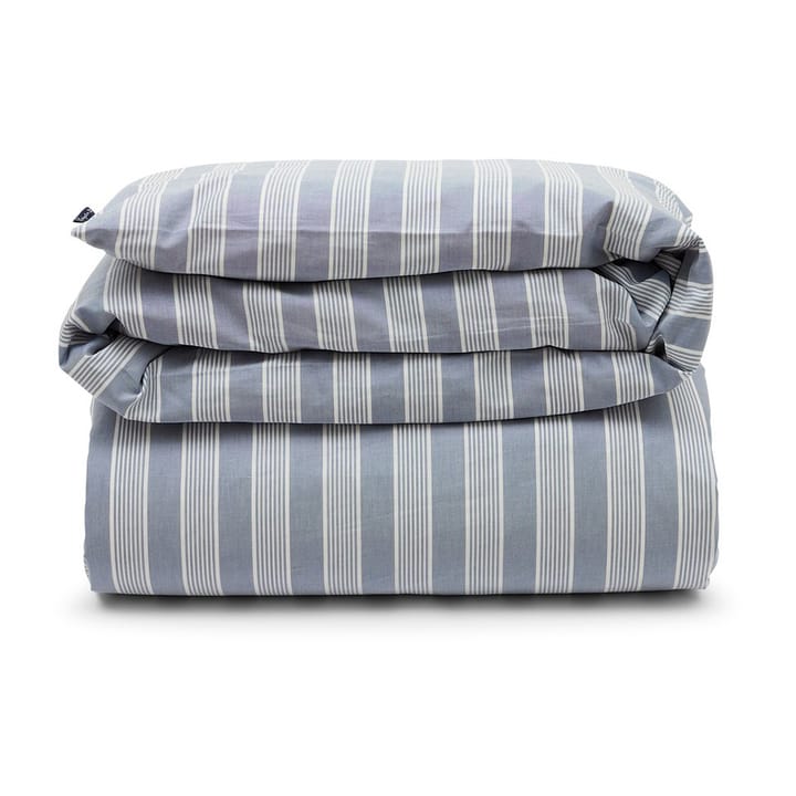 Funda nórdica de lyocell y algodón Striped 220x220 cm - Blue/Off White - Lexington