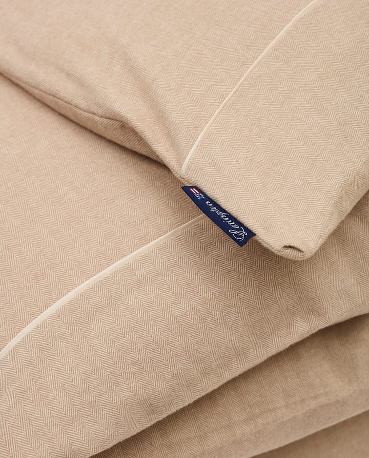 Funda nórdica Herringbone Flannel 150x210 cm, Beige-off white Lexington