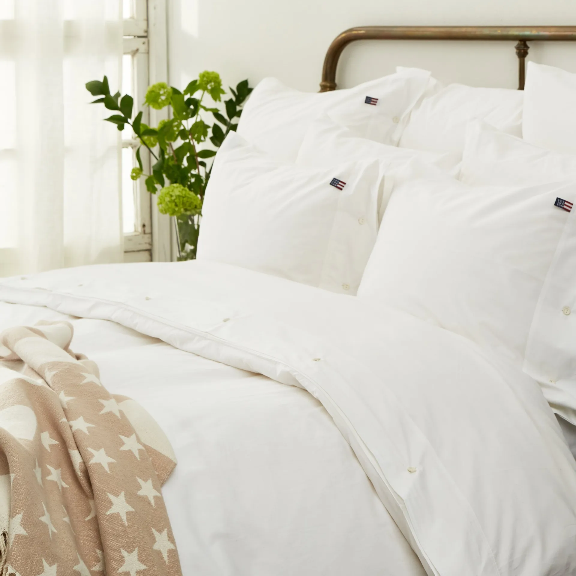 Funda nórdica Icons Poplin 220x220 cm, White Lexington