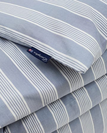 Funda nórdica Striped Lyocell Cotton 150x210 cm - Blue-white - Lexington